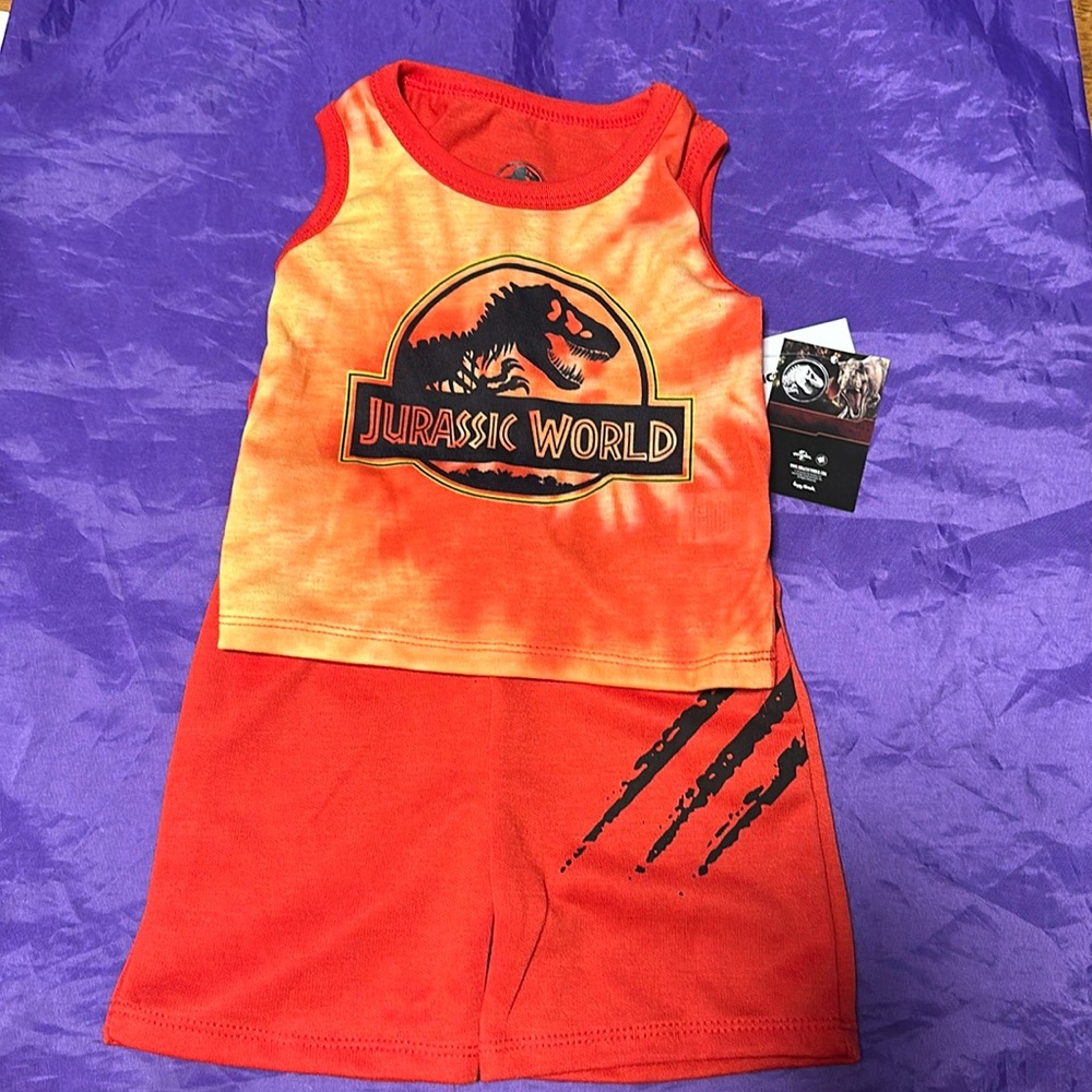 🏡NWT Jurassic World short set 12 months